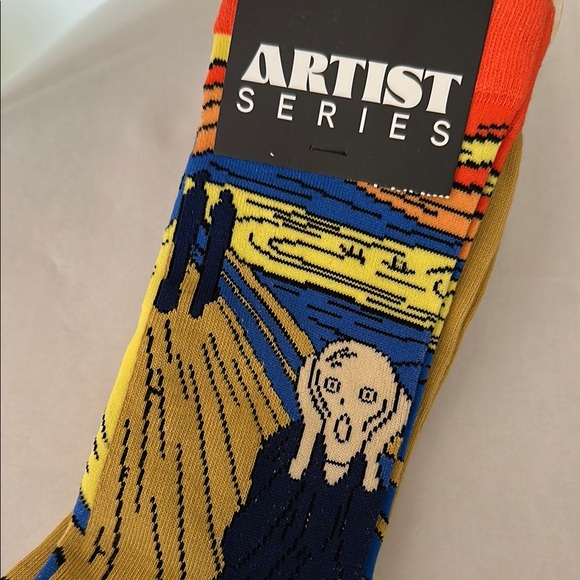 The Scream Edvard Munch 1893 Colorful Art Print unisex Socks - Picture 1 of 5